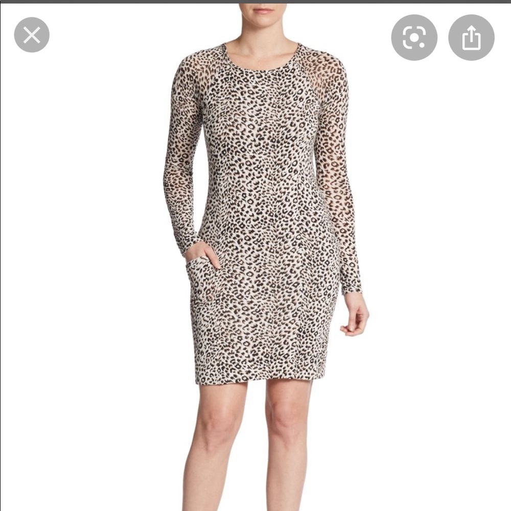 BCBG Maxazria Leopard Print Dress Size Small